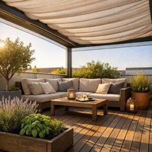 Wenn Stoffe draußen standhalten müssen: So trotzt Ihre Terrasse Sonne und Insekten zugleich